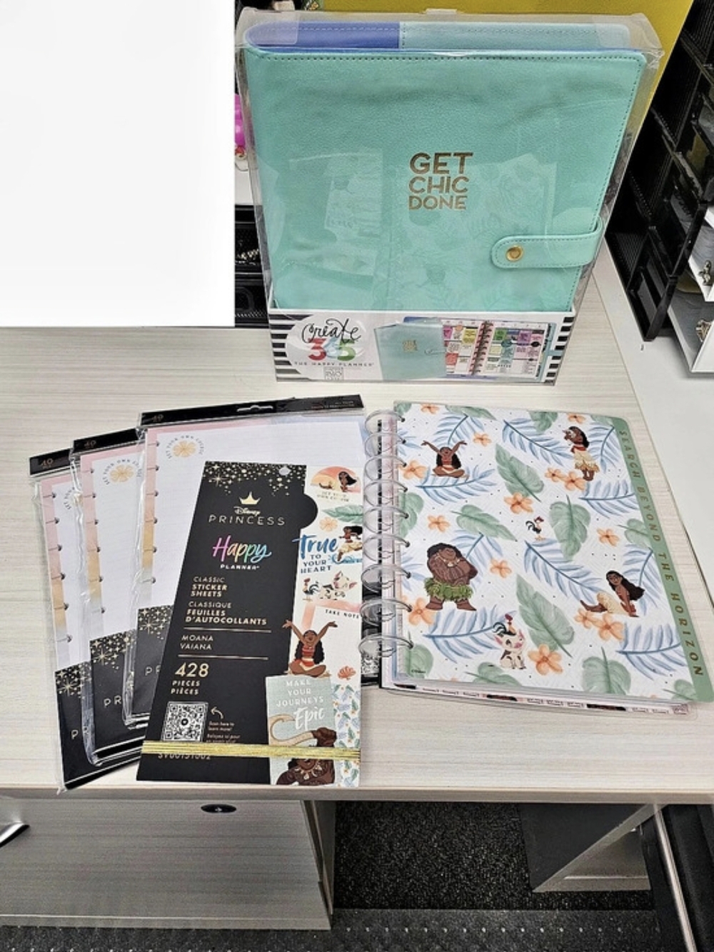 Disney Princess Moana Guided Journal Bundle By Happy Planner Classic Size
